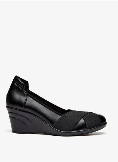 اشتري Women Solid Slip-On Shoes with Wedge Heels في السعودية