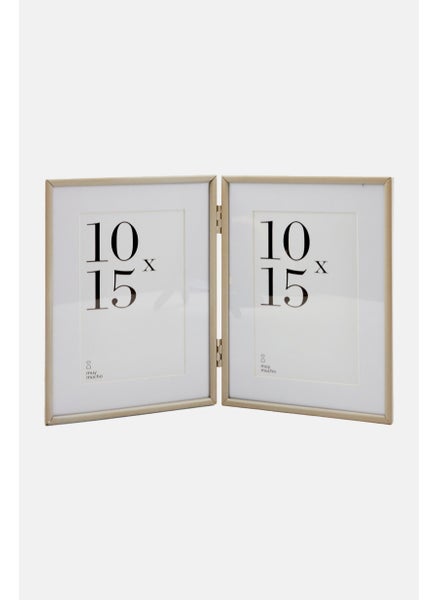 Buy Double Metal Frame 30 x 20 x 1 W cm, Off White in UAE