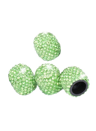 اشتري 4-Piece Universal Rhinestone Wheel Valve Cap Cover في السعودية