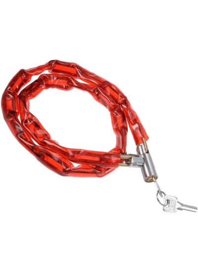 اشتري Chain Lock, Soft Plastic Wrapped Metal Chain Cable Safety Lock for Motorcycle, Bike في الامارات