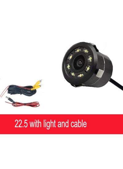 اشتري Mini Back Up Camera, Ip68 Waterproof GM 22.5 Car High-definition Reversing Camera, Wide Angle Car Rear View Camera Suitable for All Vehicles, (Night Vision King 22.5 LED+6m Cable) في الامارات