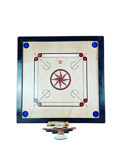 Buy 24inches Wooden Carrom Board With 24 Coins & Striker Set in Saudi Arabia