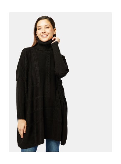 Buy Women's long and wide high neck pullover in Egypt