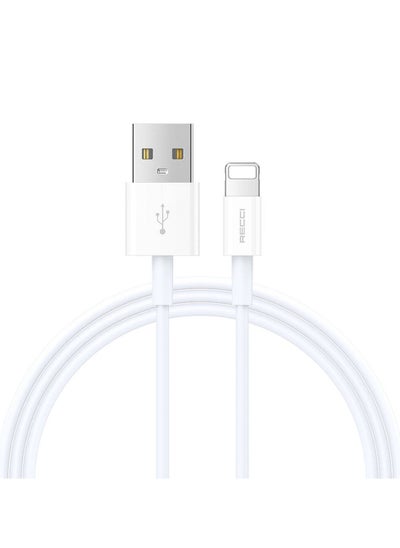 Buy RECCI RS06L Lightning-USB Cable, White - 1m in Egypt