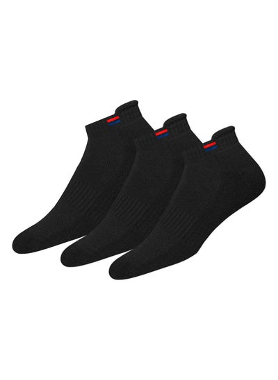 Buy NAVYSPORT Men's Low Cut Athletic Cotton Cushion Ankle Socks with Sports Tab for Running, Gym, Training, Casual Wear, Pack of 3 (Free Size, Multi-coloured) in UAE