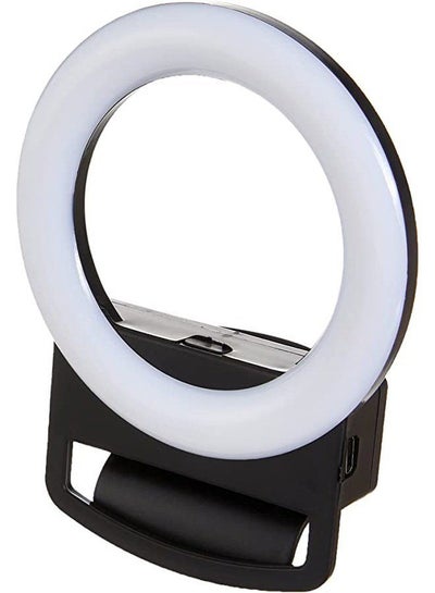 اشتري A3 Round Small Led Ring Light With Buckle - Black في مصر