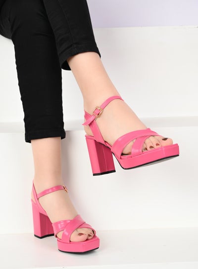 Buy H-3 Comfortable High Heel Sandals For Women - Fuchsia in Egypt