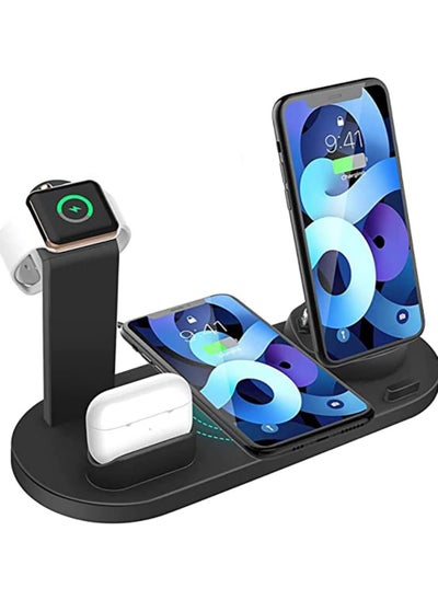 Buy 4 in 1 Wireless Charger Station Wireless Charging Station for Multiple Devices Compatible for Aple 30W Charging Dock Compatible for Apple Watch 7,6 SE 5 4 3,iPhone 13,12,11,Pro,Pro Max in UAE