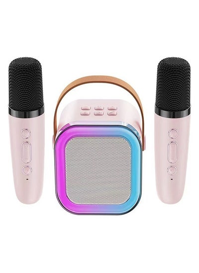 اشتري Kids Adult Karaoke Machine 2 Wireless Microphones Portable Bluetooth Speakers في السعودية