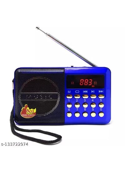 Buy H011Ur Digital Portable Mini Radio For Home And Office - Blue in Egypt