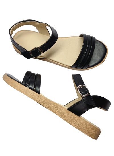 Buy Black Sandal With Buckles - for ladies in Egypt