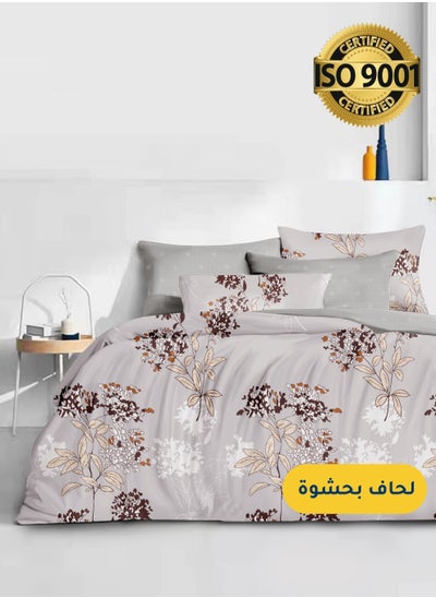 Buy Microfiber Printed Comforter Sets, Fits 200 x 200 cm King / Double Size Bed, 8 Pcs, With Soft Filling, Celine Series in Saudi Arabia