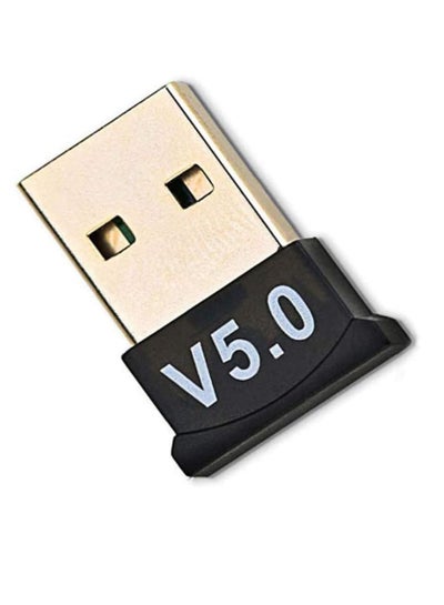 Buy Bluetooth 5.0 USB Dongle Adapter, USB Mini Bluetooth V5.0 USB Adapter Supports Windows 7/8.1/10/XP, for Desktop, Laptop, Mouse, Keyboard, Printers, Headsets, Speakers in Egypt