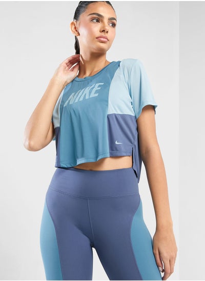 Buy Dri-Fit One Color Block Cropped T-Shirt in Saudi Arabia