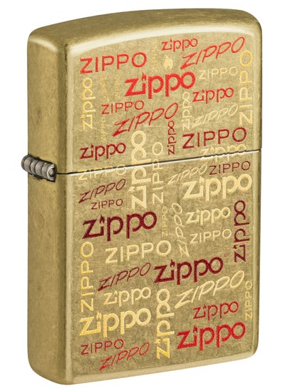 Buy Zippo 48703 48267 Zippo Logos Design Windproof Lighter in UAE