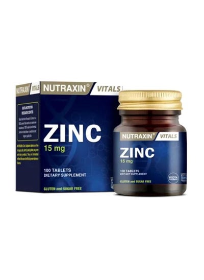 Buy NUTRAXIN VITALS Zinc Sulphate 15mg 100tablets in UAE