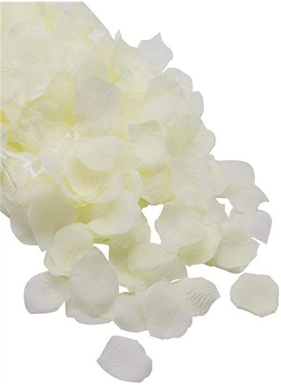 اشتري 1000-Piece Artificial Silk Rose Petals Romantic - White في الامارات