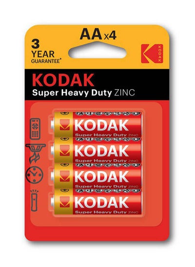 Buy Super Heavy Duty Zinc Batteries Size Aax4 in Egypt