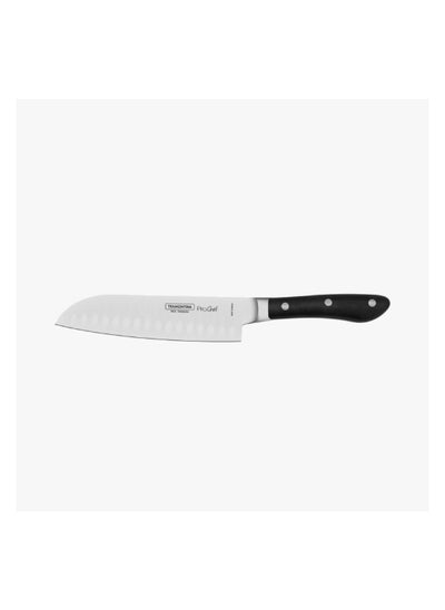 اشتري Prochef 7 Inches Santoku Knife with Stainless Steel Blade and Black Polycarbonate and Fiberglass Handle في الامارات