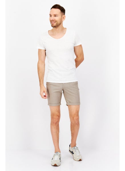 Buy Men Plain Basic Shorts, Tan in UAE