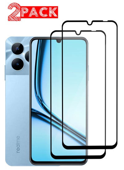 Buy ( for Realme Note 50 ) 2Pack Tempered Glass Screen Protector Anti-Scratch Case Friendly HD Clear Protective Film in UAE