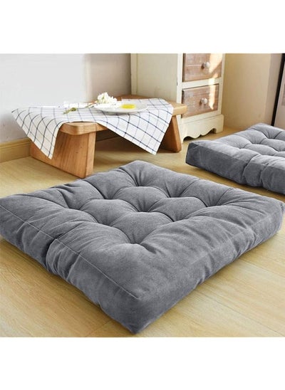 اشتري Simple And Comfortable Square Floor Velvet Tuffed Cushion 55Cm X 55Cm X 10Cm Am.5410256Pen في السعودية