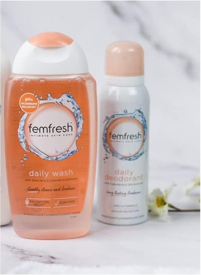 اشتري Daily wash for sensitive areas with aloe vera 250 ml + Fam Fresh deodorant for sensitive areas 125 ml في السعودية