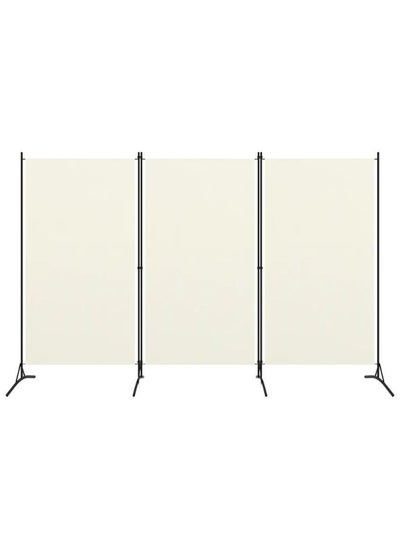 Buy 3-Panel Room Divider Cream White 260x180 cm in UAE