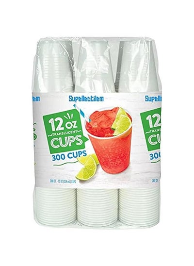 Buy 300 Pack of 12 oz Disposable Clear Plastic Cold Party Water Cups Premium Quality Shatter Resistant in Saudi Arabia