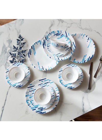 Buy Atlanta Abstract 12-Piece Opal Dinnerware Set 25 x 2 x 25 cm in UAE