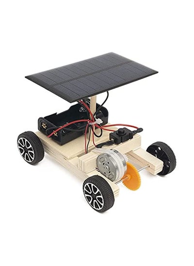 اشتري Wooden Puzzle Car,Remote Control Off Road Tracked Tank and Solar Power Race Car, Educational Puzzle Game, Dual Powers for Electric Motor,DIY Experiment for Kids, Teens and Adults في الامارات