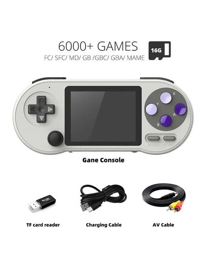 اشتري Sf2000 Handheld Game Console,  3 Inch IPS Screen Retro Video Gaming Console, Portable Nostalgic Arcade Retro Game Machine With 6000 Built In Games For Kids And Teenagers, (Only Game Console) في السعودية