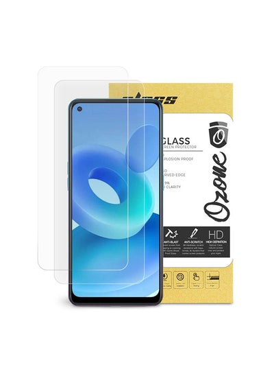 Buy Tempered Glass for OPPO A95 LTE Screen Protector HD Full Coverage Pack of Two Clear in UAE