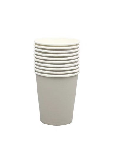 اشتري Thickened disposable paper cups 250ml, 10 pieces في السعودية