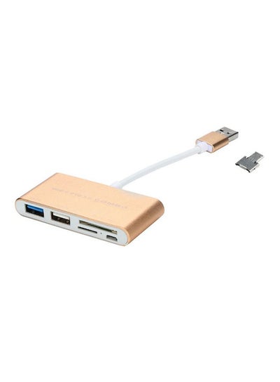 اشتري موزع USB متعدد الوظائف ذهبي/ أبيض في السعودية
