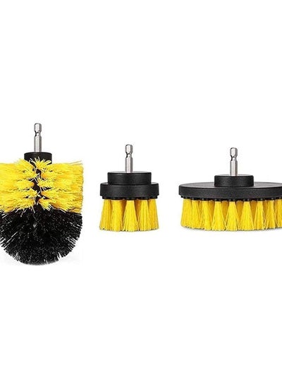 اشتري Showay 3pc Car Cleaning Brush Car Detailing Brush Drill Brush With Drill Attachment Tub Cleaner Scrubber Cleaning Brushes Automotive Detailing Spin Scrubber Set في السعودية