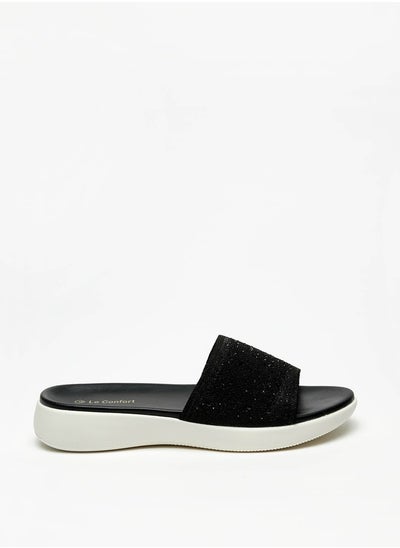 اشتري Women's Embellished Slip-On Flatform Sandals في الامارات