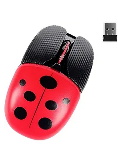 Buy Bluetooth Wireless Mouse,Rechargeable Silent Mice for Kid,Dual Mode Ladybug Portable Slim Cordless Mouse with USB Receiver 1600 DPI for PC/Laptop/Computer/Desktop/Mac/Notebook（Red） in Saudi Arabia