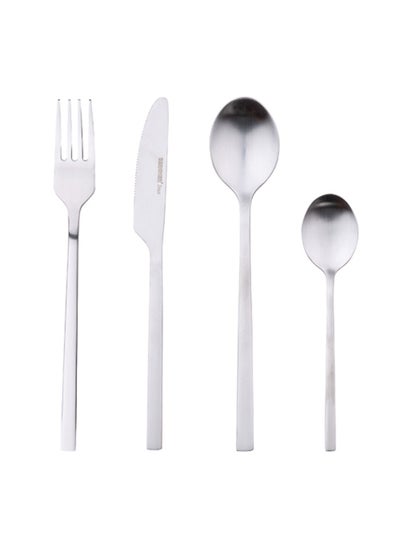 Buy 24-Piece Pau Matt Finished Stainless Steel Cutlery Set in UAE