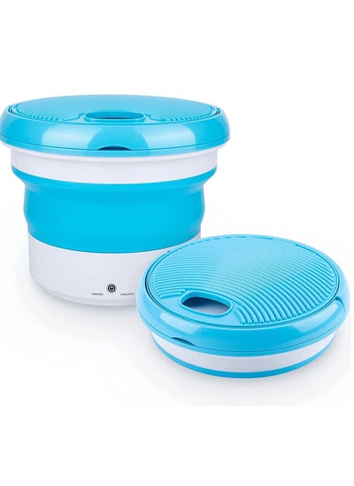 اشتري Kitchen Portable Mini Folding Cloth Washing Machine (Blue) في الامارات