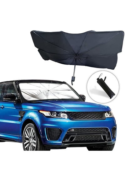 اشتري Car Windshield Sunshade | Foldable Reflector Umbrella Sunshade for Cars, Blocks UV Rays Sun Visor Protector Sunshade to Keep Your Vehicle Cool and Damage في الامارات