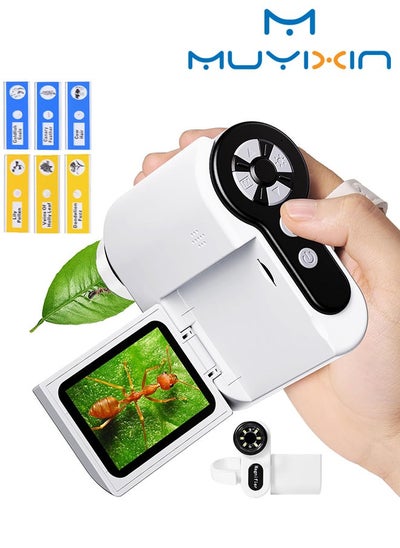 اشتري Microscope for Kids 1000X [3-in-1]1080P Handheld Digital Microscope,Camera Toys for Children,Catch Video & Photo,Student Beginner Portable Educational Science Gift for Outdoor Indoor في السعودية