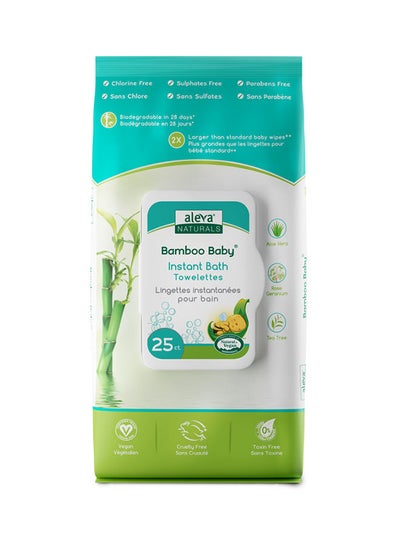 Buy Bamboo Baby Instant Bath Towelettes - 25Ct in UAE