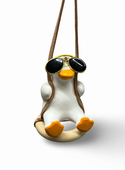 Buy Cute Swinging Duck Car Hanging Ornament for Funny Car Rear View Mirror Swing Hanging Accessories Suitable for Women & Men in Egypt