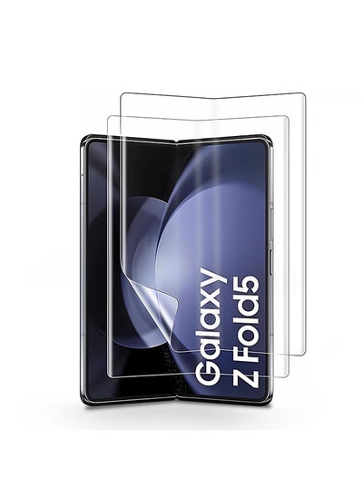 اشتري [2 Pack] Screen Protector Compatible with Galaxy Z Fold 5 Flexible TPU Film [Not Glass] HD Scratchproof Anti-Shatter Bubble Free Screen Guard -Clear في الامارات