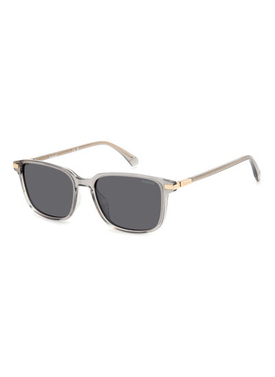 Buy Men's Polarized Square Shape Metal Sunglasses Pld 4169/G/S/X Grey 42 - Lens Size: 41.8 Mm - Beige Gre in UAE