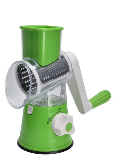 اشتري Multi-Functional Rotating Vegetable Cutter And Grater Green Color - From Denx في السعودية