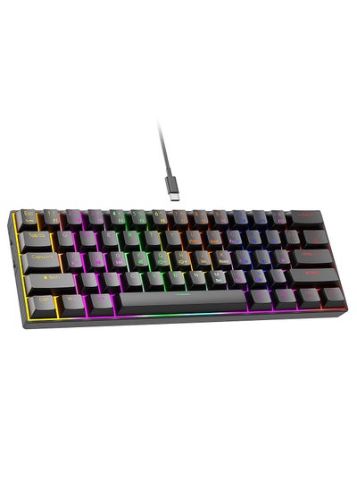 Buy CK23U Custom Mech Keyboard 61 Keys Wired Gaming Black in UAE