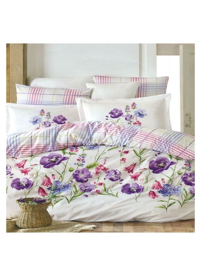 Buy Flat Bed sheet Set 100% Cotton 3 pieces size 180 x 250 cm Model 1015 from Family Bed in Egypt