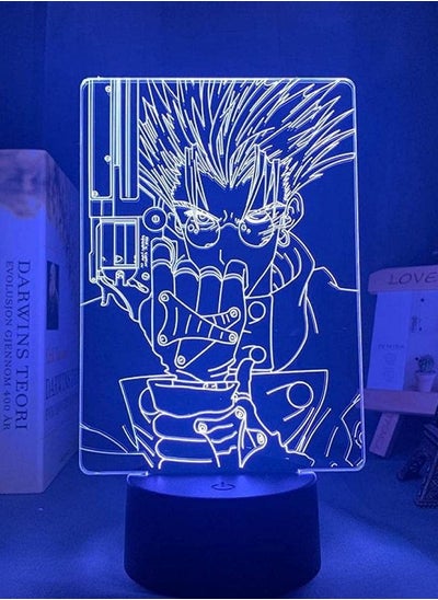 اشتري Multicolour 3D LED Illusion Lamp Night Light USB Anime Three Shot Wash Stamp Children Room Decorated Birthady Present Comic Wash Stamp Three Shot في الامارات